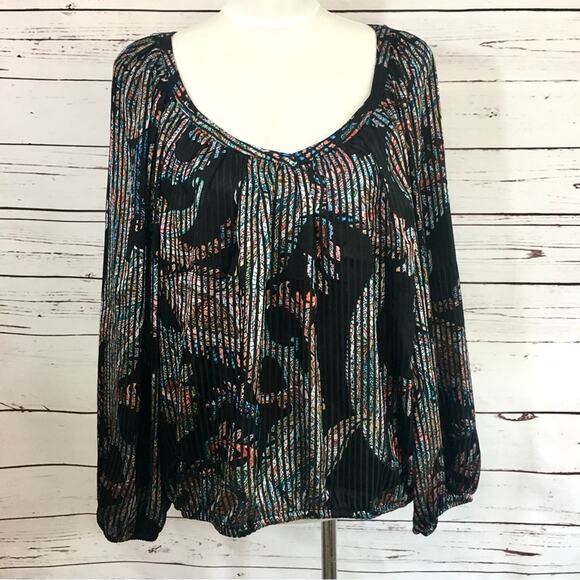 NWT M Anthropologie MAEVE Madeira Blouse Top Boho Bohemian Puff Long Sleeve - Picture 2 of 7